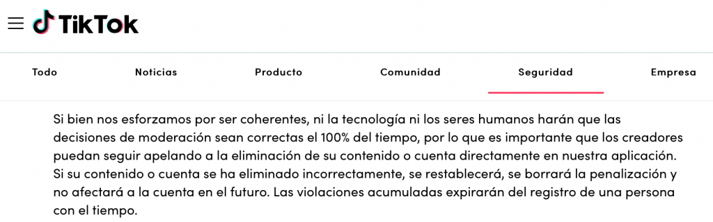 Fallos TIkTok