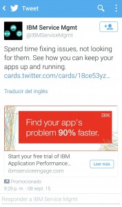 Ejemplo tweet promocionado Marketing digital